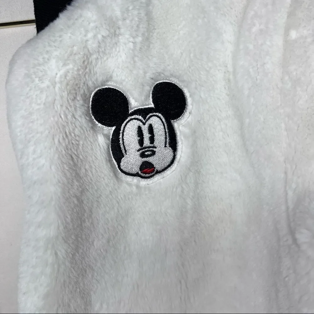 Disney White Faux Fur Bomber Jacket